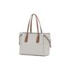 Michael Kors Voyager Artificial Leather Tote Bag, Shopping Bag, Shoulder Bag Medium Women's Vanilla White 30F8GV6T2B-150