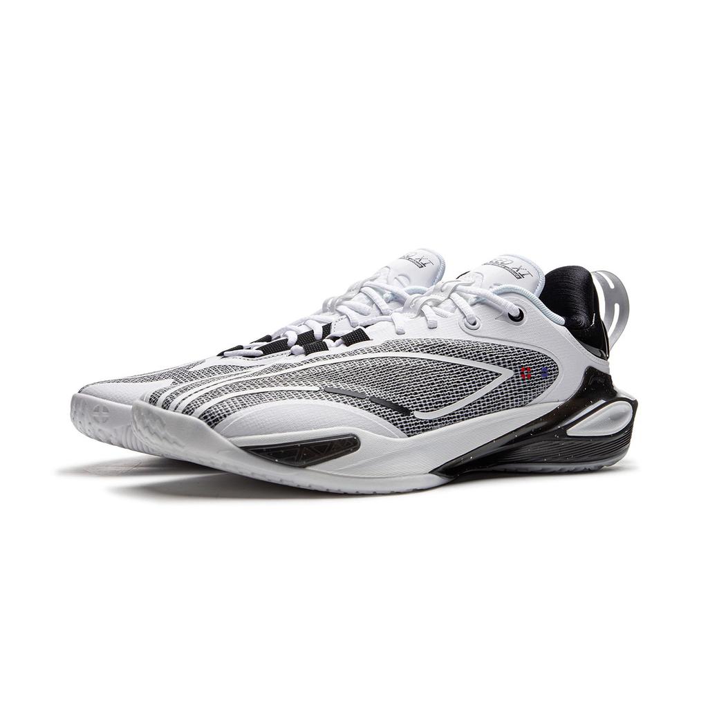 Li Ning Speed 11 Support Rebound Low top Basketball Shoes Men's Black White ABAU053-56