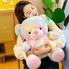 Rainbow Bear Plush Toy With Soft Cotton Material For Kids And Birthday Gift