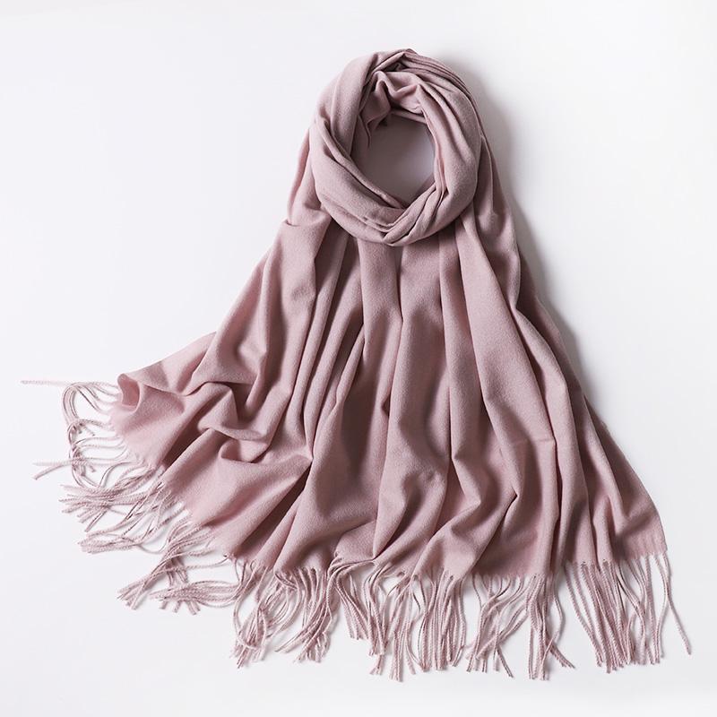 Winter Scarf For Women Cashmere Warm Solid Pashmina Blanket Wraps Female Thick Soft Bufanda Big Tassel Shawl Long Poncho Echarpe