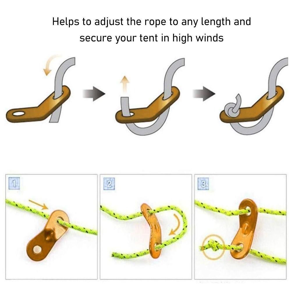 30 Pcs Slip-Proof Cord Adjuster Dual Holes Tent Line Locks Tent Fasteners  Outdoor Activities