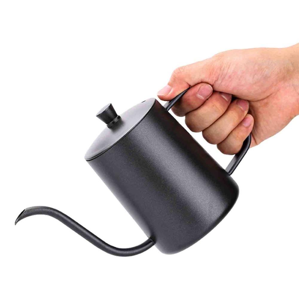 Long Narrow Spout Gooseneck Kettle 350ml Drip Coffee Pot Premium Stovetop Teapot Camping Use