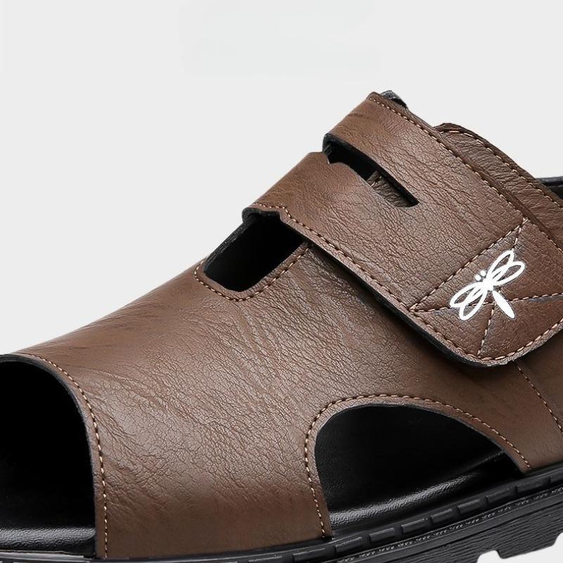 Fashion New Men's Sandals Fashion Brand Roman Sandals for Men Soft Bottom Comfortable Beach Shoes High Quality Leather Men Casual Shoes