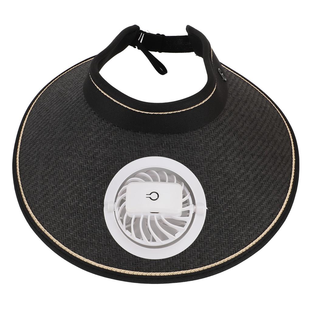 Fan Hat USB Rechargeable 300mah Elastic Band Angle Adjustable Extra Large Brim Fan Cap for Travel Beach