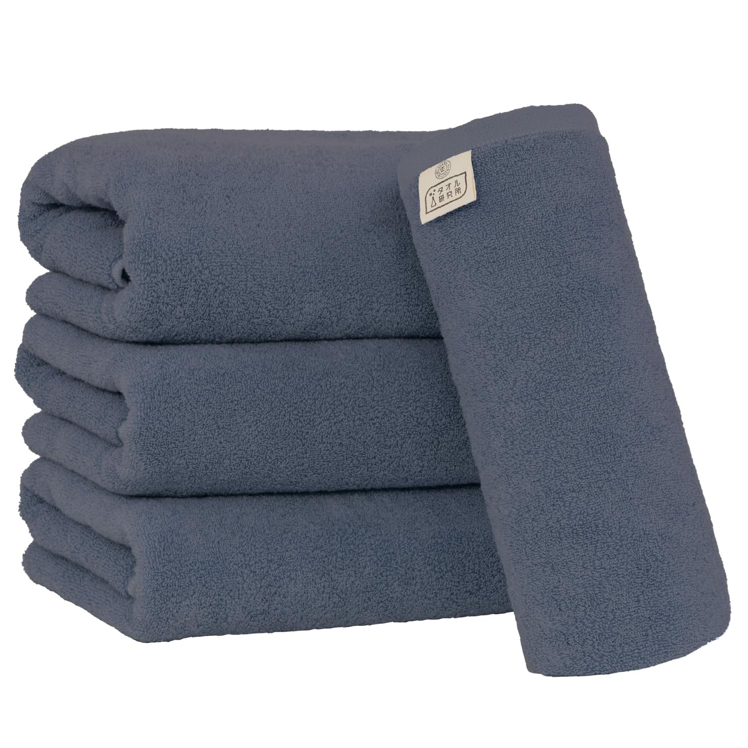 

Towel Laboratory Blue Bath Set of JapanTechnology [Spongy Touch] #033 Towels, 4, Soft, Medium-Weight, High-Volumn Absorbency, Durable, 100% Cotton,