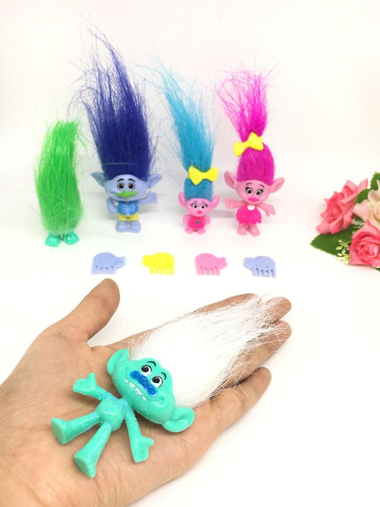 World 15cm Trolls Tour Branch Figures Character Toys Harper Biggie Doll Pvc Kids