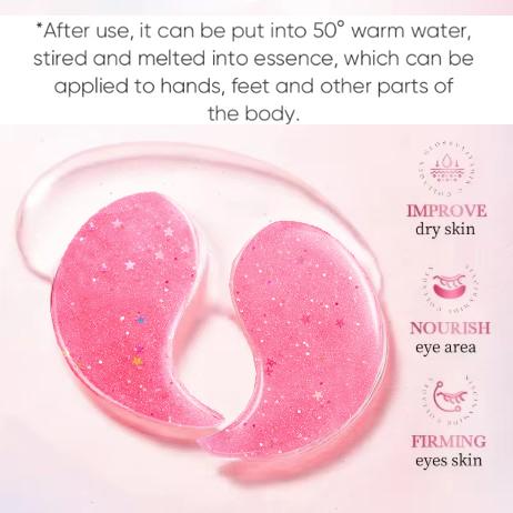 Premium Eye Mask 30 Pairs Enriched with Rose Essence and Collagen Deeply Nourishes Gently Hydrates Naturally Firms Eye Area