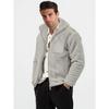 Men's Winter Autumn Thick Fleece Jacket Stand Collar Zipper Sherpa Lined Warm Casual Outerwear