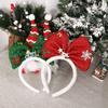 Shiny Christmas Hairband Plush Christmas Headband Cute Bowknot Hair Hoop  Cosplay