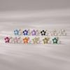 JEWNEL (1+1)Silver925 Color Cubic Mini Flower Silver Labret Piercing (12 Colors)