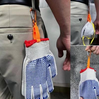 2 Stück Sicherheits-Outdoor-Handschuhclip Kunststoff-Schutzhandschuhclip Bergsteiger-Schnalle Hutclip