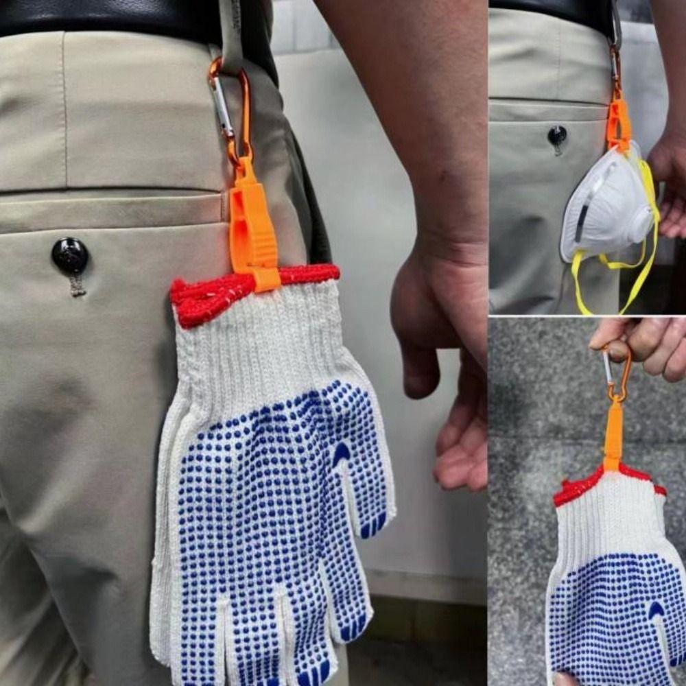 2pcs Safety Outdoor Gloves Clip Plastic Protective Gloves Clip Mountaineering Buckle Hat Clip
