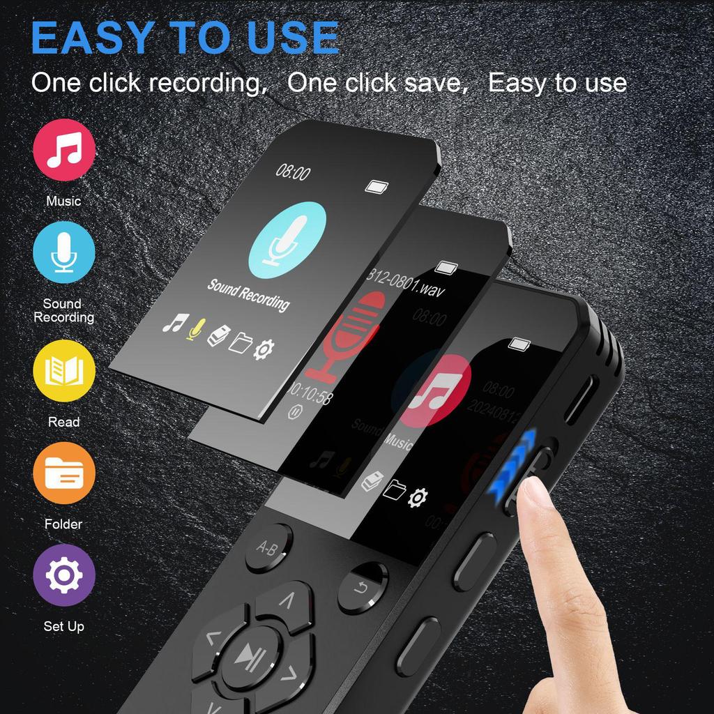 High-Definition Noise-Reducing Voice Recorder with Long Standby for Students and Business Meetings