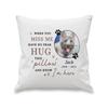 Custom Pet Pillow Cover - Personalized Pet Photo & Name Square Pillow Case with Zip Closure for Home Office Decor Memorial Gift