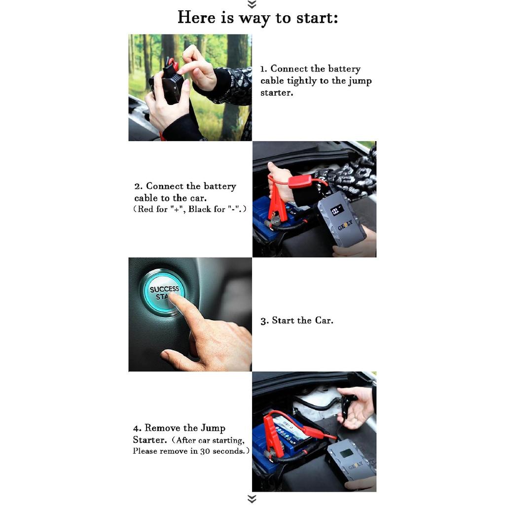 3000A Jump Starter Diesel Gasoline Car Battery Charger Starting Device Starter For Car 12V Emergency Power Supply Car