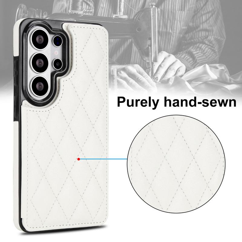 Luxury Mesh Leather Card Slots Wallet Case For Samsung Galaxy S26 Ultra S25 FE S24 S23 S22 Plus S21 FE A53 A54 A55 A56 A57 5G Card Holder Back Cover