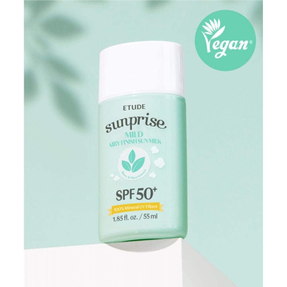 

Etude Sunprise Mild Airy Finish Sun Milk 55ml Spf50+ Pa++++ FREE