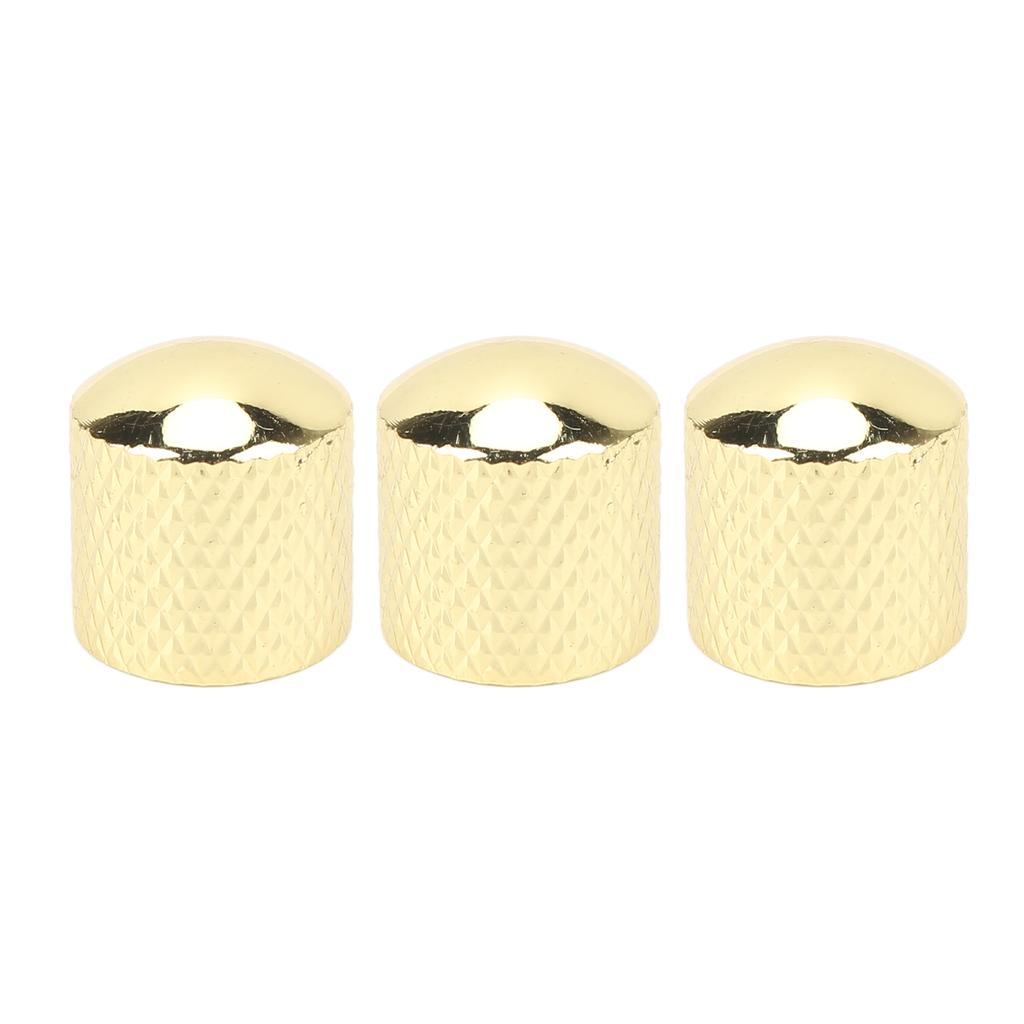 3 Pcs Electric Guitar Knob Exquisite Appearance Sturdy Metal Universal Guitar Potentiometer Replacement Knob
