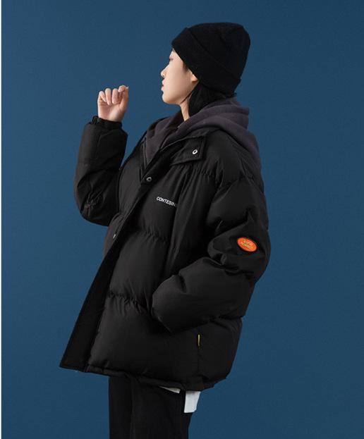 

Женская новая короткая хлопковая одежда свободного кроя, утолщенная одежда-хлеб, свободная хлопковая одежда, куртка S чёрный