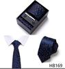 Men's Six-Piece Solid Color Polyester Silk Jacquard Tie Set with Custom Logo