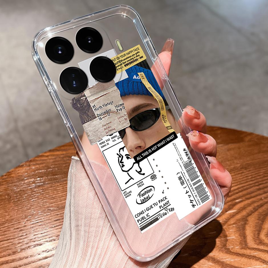 Case For Xiaomi17T 17Ultra Beautiful Flower Astronaut Anti-Fingerprint Transparent Shell For Xiaomi 17T 17 Ultra Coque Funda