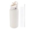 1L Stainless Steel Vacuum Insulated Water Bottle With Handle Straw Lid Outdoor Sports Travel