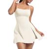 Women's Loose Casual Color Dress With Chest Cushion, Beautiful Back Strap, Yoga Tennis Skirt, Dress