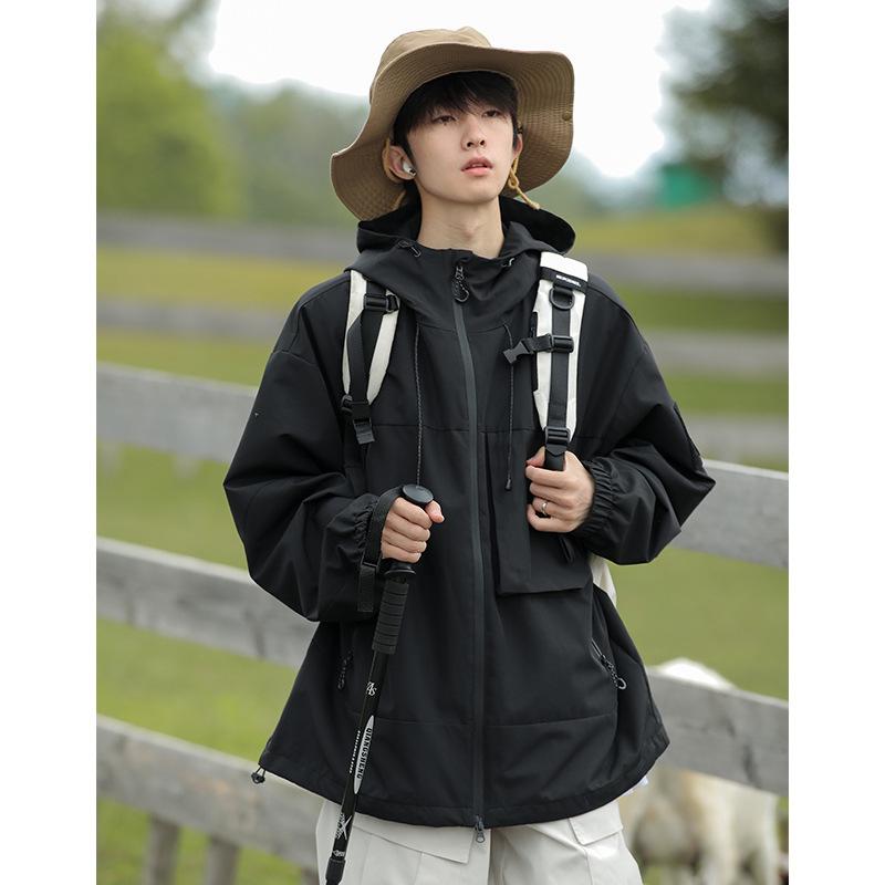 

Мужская штормовая куртка серии Mountain: Водонепроницаемый и ветрозащитный костюм-двойка, свободного кроя, осень/зима, функциональная одежда для походов и работы. 3XL