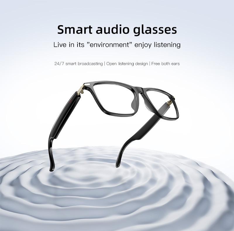 Black Tech AI Bluetooth Smart Sunglasses: Music & Call Translation Glasses M01