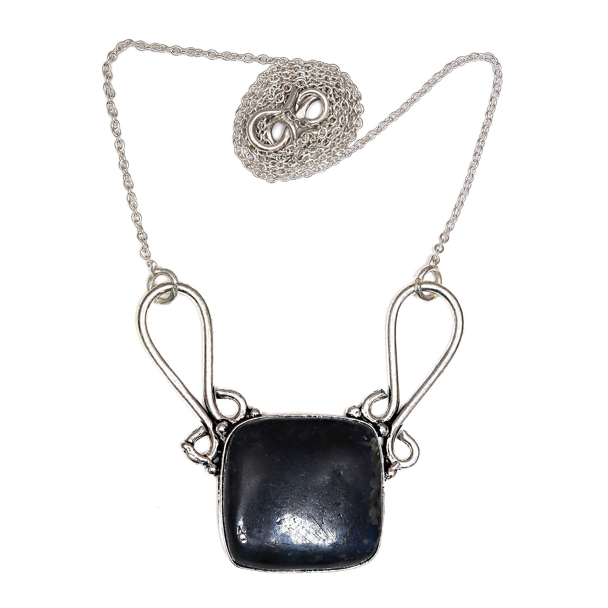 

Labradorite Necklace Blue Silver Natural Beads Gifted Pendant Cts