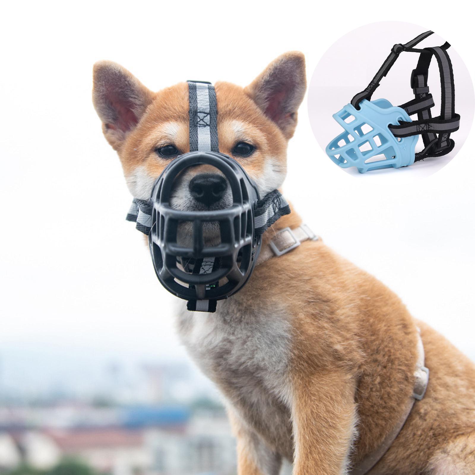 

Pet Muzzle for Medium and Large Dogs, Breathable Dog Mask to Prevent Biting, Licking, Eating Indiscriminately, and Barking S синій