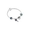 Dora 925 Silver Dark Blue Secret 925 Silver Bracelet Women's Silver ZT0764