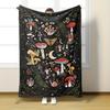 Pc Retro Owl Thin Blanket - Lightweight Flannel Throw for Sofa, Bed, Travel Livingroom and Bed - Digital Printing Fleece Blanket