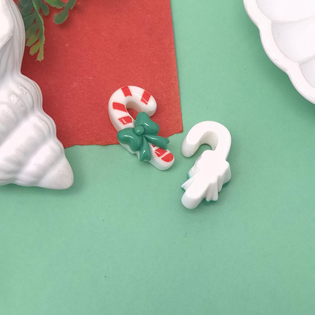 Kawaii Cartoon Christmas Series Flatback Resin Cabochon DIY Headwear Craft Doll House Accessories