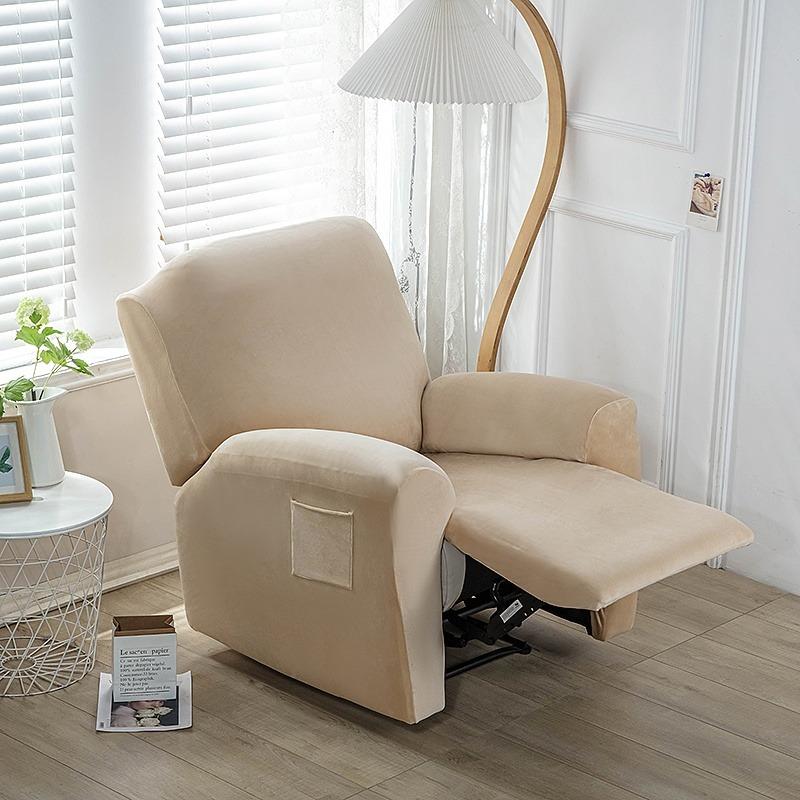 

velvet plush Recliner Slipcovers Stretch Printed Sofa Cover 4-Piece Chair Covers Furniture Protector Recliner Chair Cover
