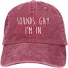 Hat Funny Gay Sounds Gay I'M In Lgbtq Cowboy Hat Baseball Cap Men Women Trucker Hat Golf Dad Cap Fishing Hat