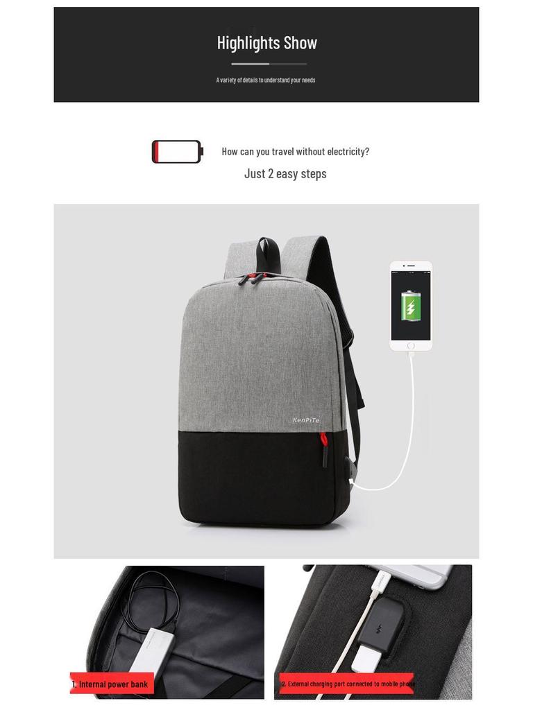 Korean Men's Travel Leisure Backpack - Stylish Outdoor Computer Bag