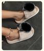 Cozy Non-Slip Plush Cotton Slippers: Soft Sole, Warm Indoor Footwear