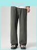 Men Casual Cotton Straight Leg Pants With Drawstring Closure For Spring Youth Fashion