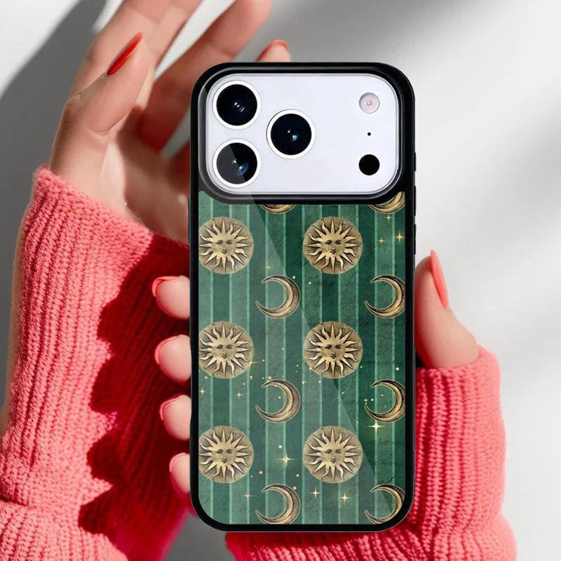 Vintage Moon Sun Stars Celestial Phone Case for iPhone 17 Air 16e 15 14 13 Pro Max Back Cover for 12 11 Pro Coque