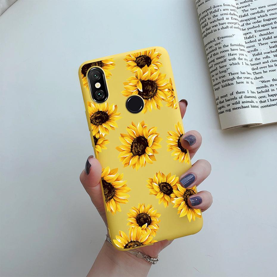 for Xiomi Xiaomi Mi A2 Lite Case Cover Daisy Flower Painted Soft Silicone Phone Case for Xiaomi Mi A2 A 2 MiA2 Lite Bumper Coque