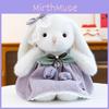 Plush Rabbit Toy With Dress And Bow Decoration For Girls And Kids Snuggle Pillow