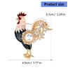 Trendy Alloy Rooster Brooch Pin For Chinese Zodiacs Enthusiasts Perfect For Festival Outfits And Casual Looks