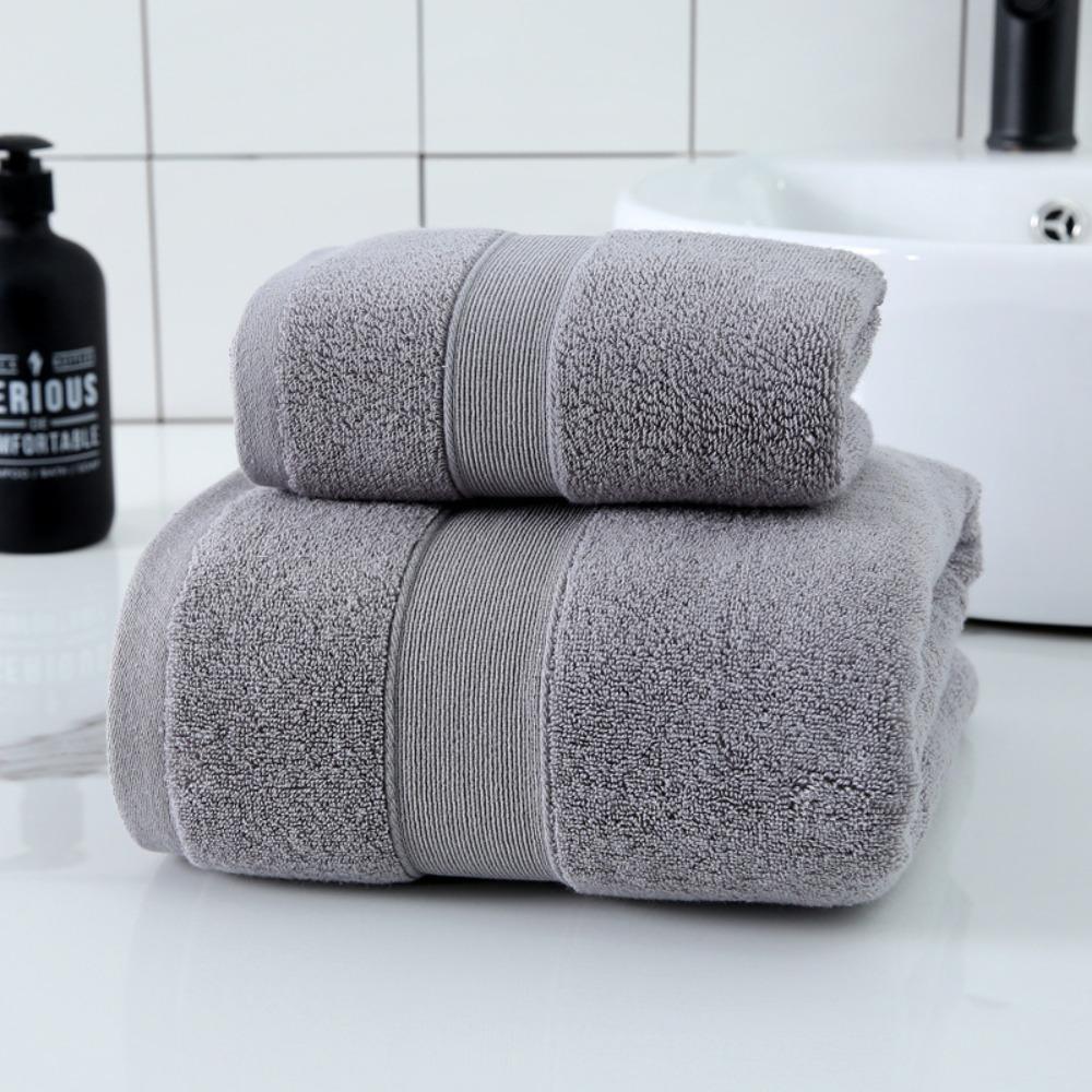 Spot large thickened cotton souvenir towel hotel men's sports face towel plain color broken gear water absorption