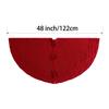 Festive Red Knitted Christmas Tree Skirt for Warm Holiday Celebrations