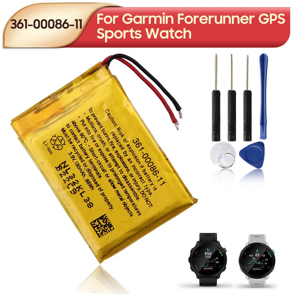 Перезаряжаемая литиевая батарея для Garmin Forerunner 361-00086-11 GPS-спортивных часов, батарея 180 мАч + инструменты