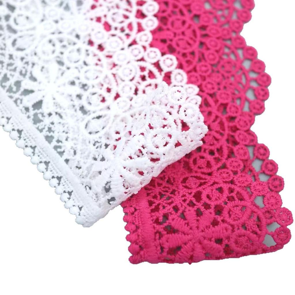 6Cm Water-Soluble Milk Silk Lace, Lolita Luggage Clothing Curtain Lace Accessories Unilateral Wave Pattern