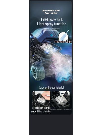 Alloy Remote Control 4WD Off-Road Car - High-Speed Six-Wheel Climbing Toy for Kids