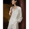 Demana Women's Linen Blend Lapel Shirt & Wide-Leg Pants Set