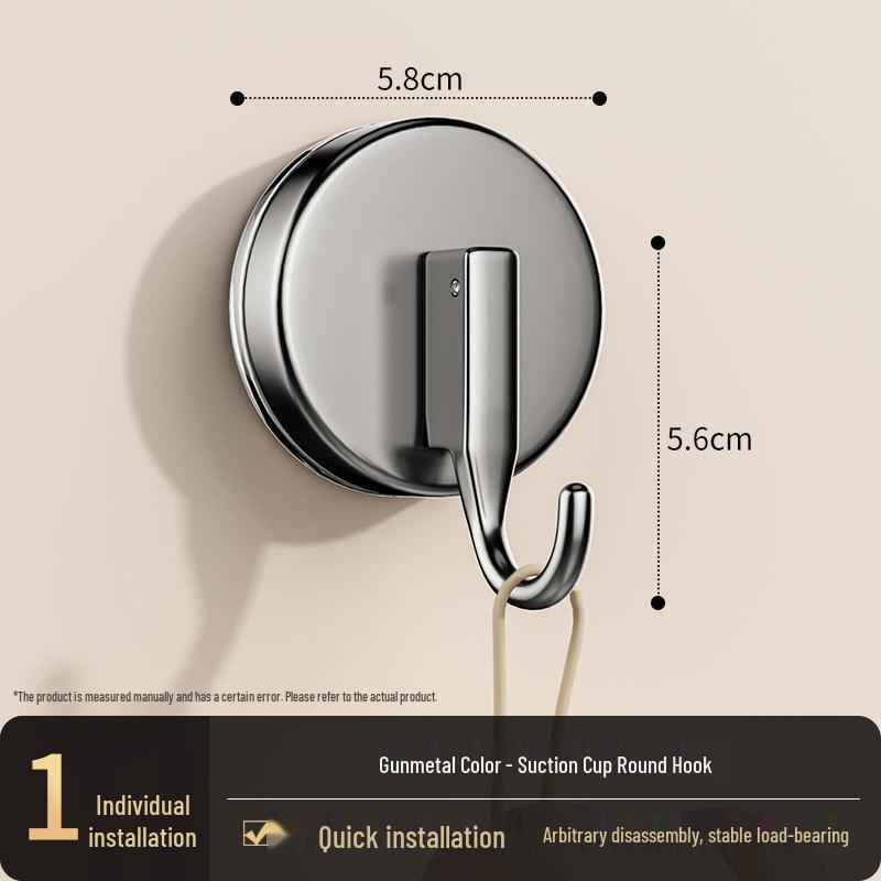 

No-Drill Vacuum Adhesive Suction Cup Hook for Kitchen and Bathroom